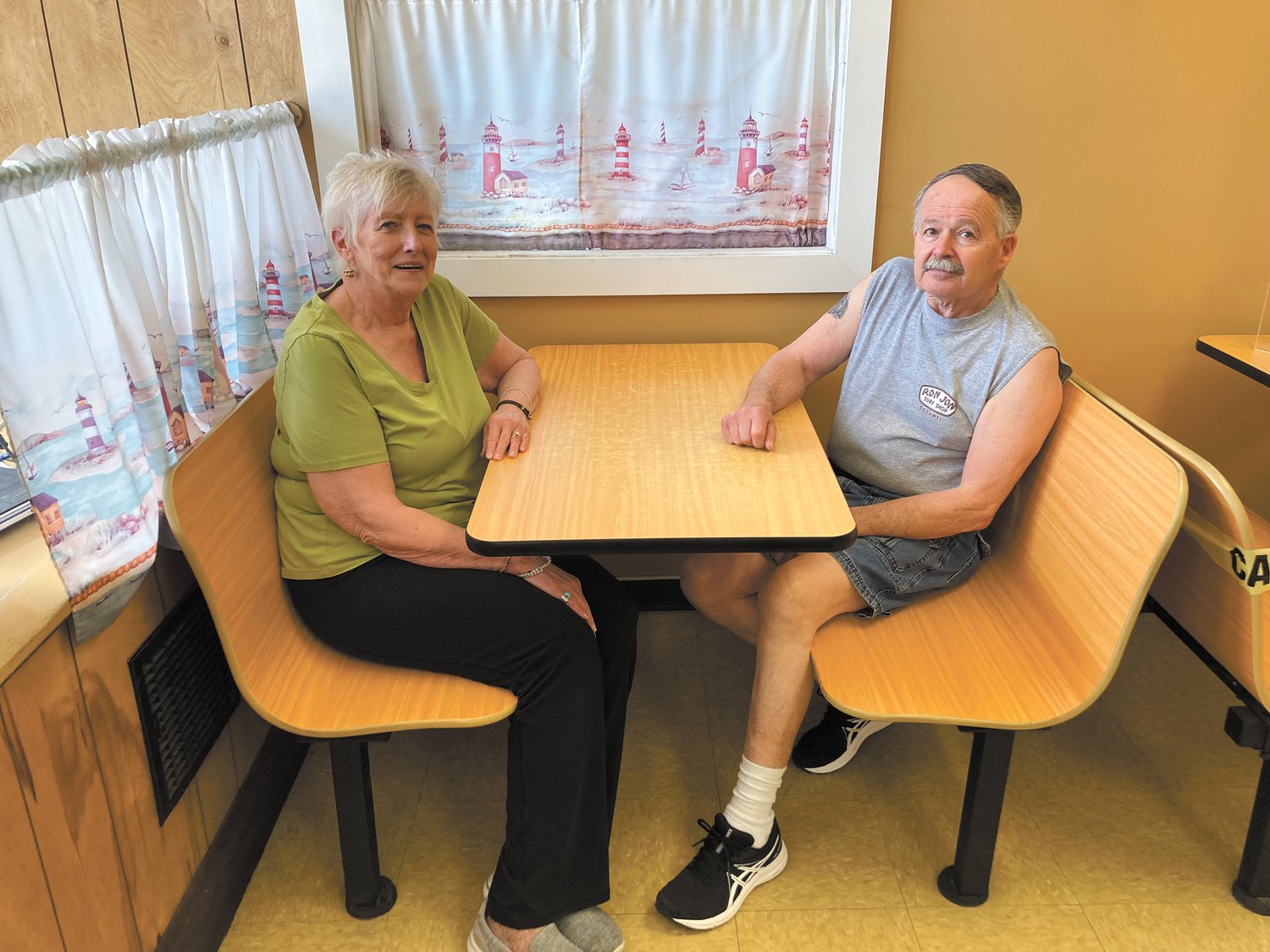 FINDING LOVE IN A RESTAURANT: Gary and Monique met at Stadium Fish and Chips. After six weeks of dating, they got married and have been together for 36 years.